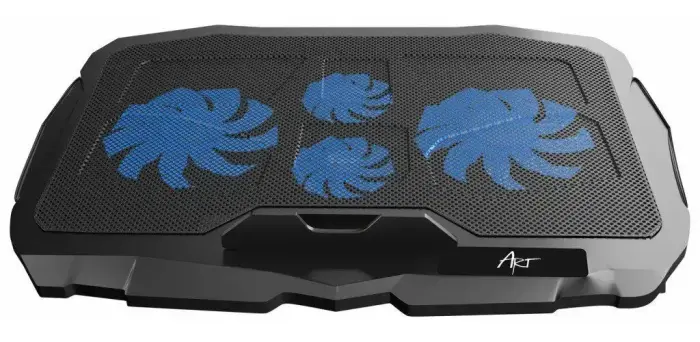 Cooling stand for laptop ART P4 2 x USB A LED black Foto 2