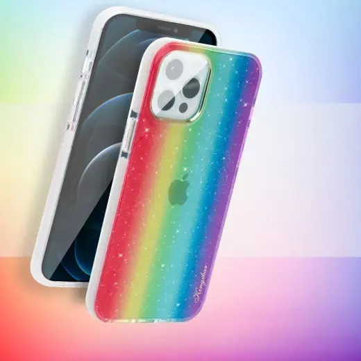Kingxbar Ombre Case Back Cover for iPhone 12 Pro Max multicolour Photo
