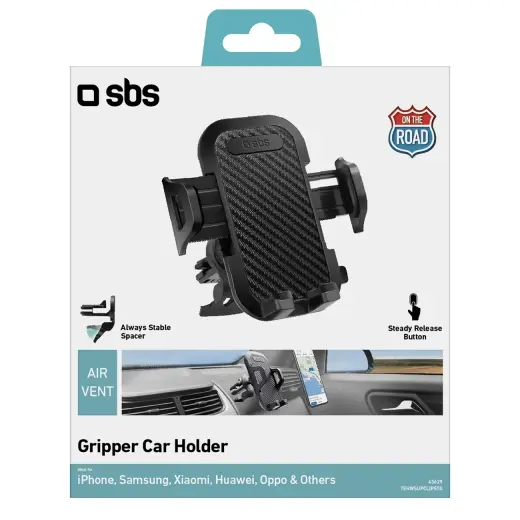 Car holder with extra strong grip Black Photo
