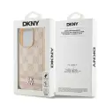 DKNY Leather Checkered Mono Pattern & Printed Stripes case for iPhone 15 Pro Max - pink — Foto 8