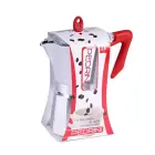 Pedrini Coffee Maker polished Aluminum 6 Cups silver red (9084-0) (90840) Foto 1