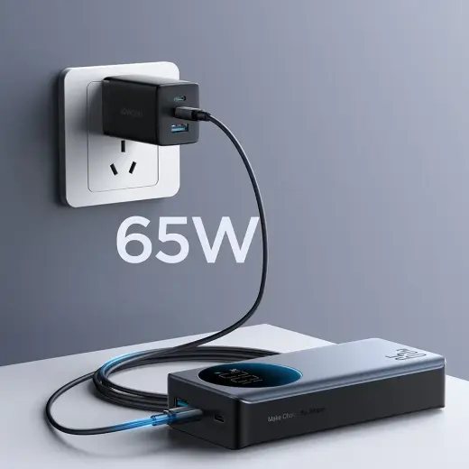 Joyroom JR-PBF04 внешний аккумулятор (powerbank) | 20000 mAh | 65W | USB-C, USB-A | черный Фото num