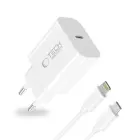 Tech-Protect NC20W Wall Charger with 100 cm USB-C | Lightning Cable - White Foto 2