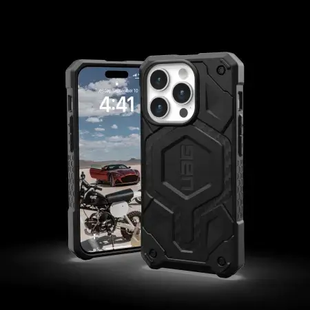 UAG Monarch Pro - protective case for iPhone 15 Pro, compatible with MagSafe (carbon fiber) Foto 2