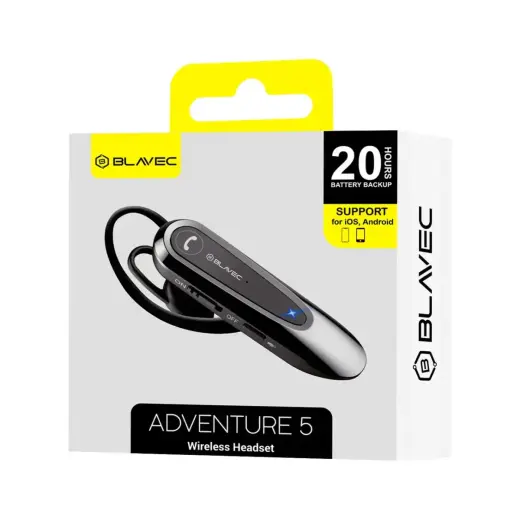 Blavec Bluetooth Headset Adventure 5 Multipoint (BHAD5-B) black Foto 4