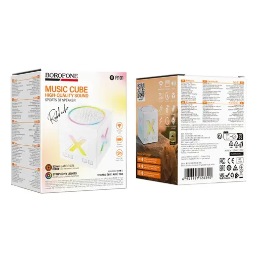 Borofone Portable Bluetooth Speaker BR101 Rubik white Foto 6