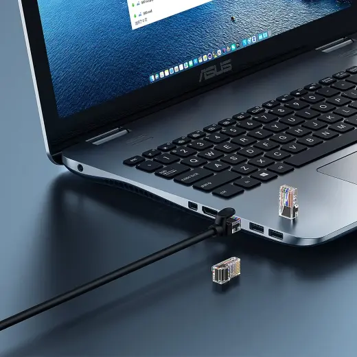 Baseus High Speed ââCat 5 RJ-45 1000Mb|s Ethernet cable 8m round - black Фото num