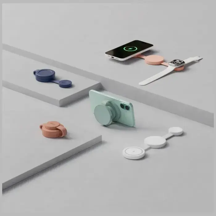 Wireless charger Bazic GoMag Trio 2 3in1 15W magnetic for iPhone/Watch/AirPods blue Фото num