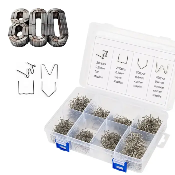 Set of staples for plastic welder