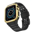 Protect Strap Band Band with Case for Apple Watch 7 | SE (41|40 | 38mm) Case Armored Watch Cover Black Фото num