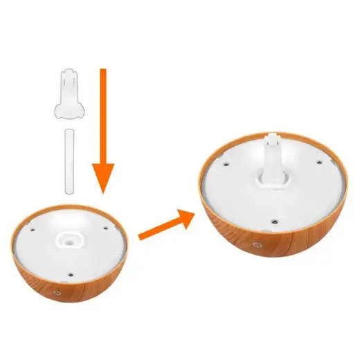 Air Humidifier LTC, 4 colors illuminated, 130ml, light wood Foto 2