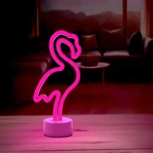 Neon LED on stand FLAMINGO pink USB-C FSC-11 Forever Light Foto 7