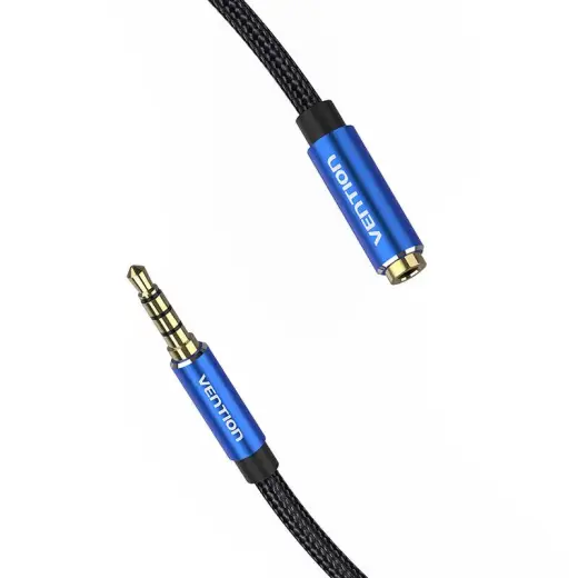 TRRS 3.5mm Male to 3.5mm Female Audio Extender 5m Vention BHCLJ Blue Photo