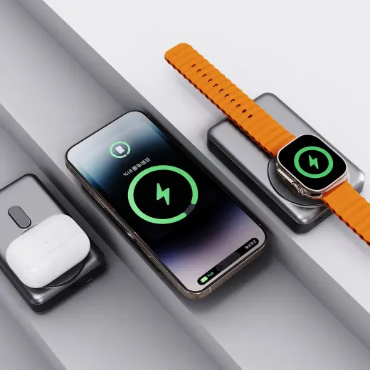 Dudao K29 внешний аккумулятор (powerbank) | 10000 mAh | 20W | USB-C, Lightning, MagSafe | серебряный Фото num