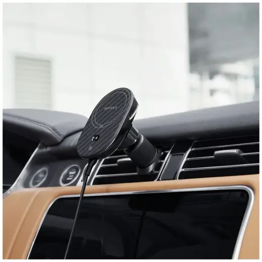 Car mount with wireless charger PITAKA MagEZ Pro 2 Qi2 15W NFC MagSafe black grey Foto 7