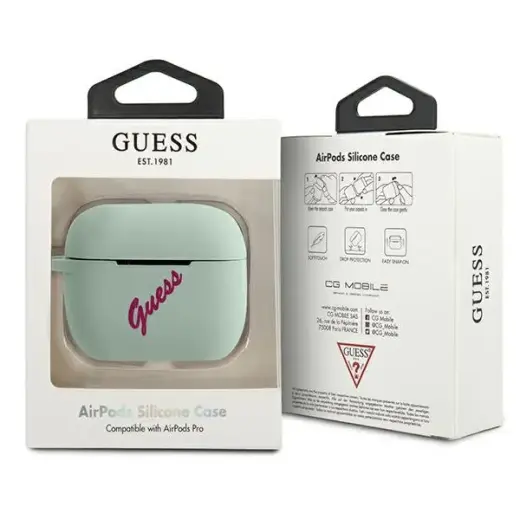 GUACAPLSVSBF Guess Vintage Silicone Case for Airpods Pro Blue Фото num