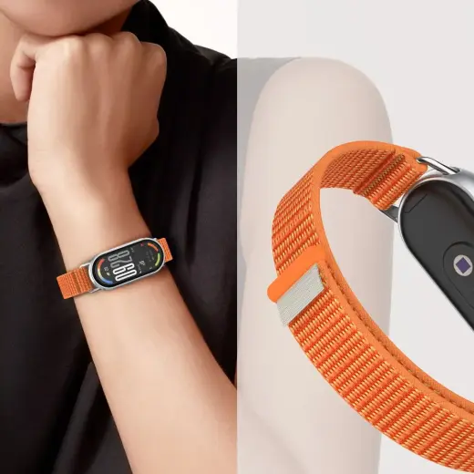 TECH-PROTECT NYLON STRIPE XIAOMI SMART BAND 8 | 9 | 10 | NFC PINK|GREY Фото num