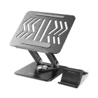 Wozinsky WRS-CPY84SB 360 Aluminum Laptop and Tablet Stand + Free Smartphone Stand - Black Photo