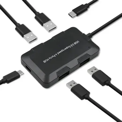 Qoltec Hub Adapter USB-C 3.1 5in1 | 4x USB 3.0 | micro USB Фото num