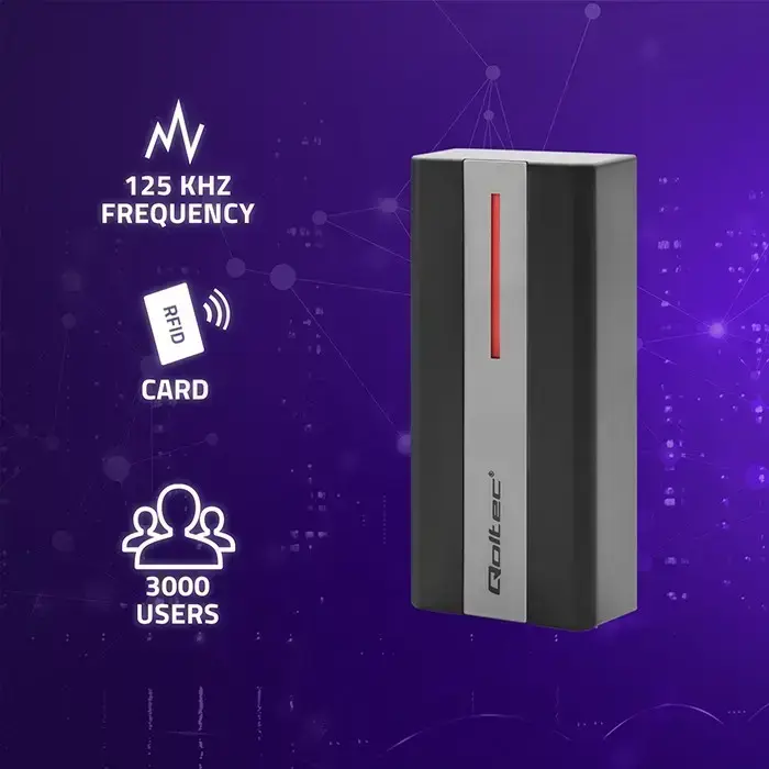 Qoltec Proximity RFID card and key fob reader | EM | Mifare | card | key ring | ABS Foto 2