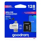 GOODRAM Memory MicroSD Card All in one - 128GB with adapter UHS I CLASS 10 100MB/s + reader Фото num