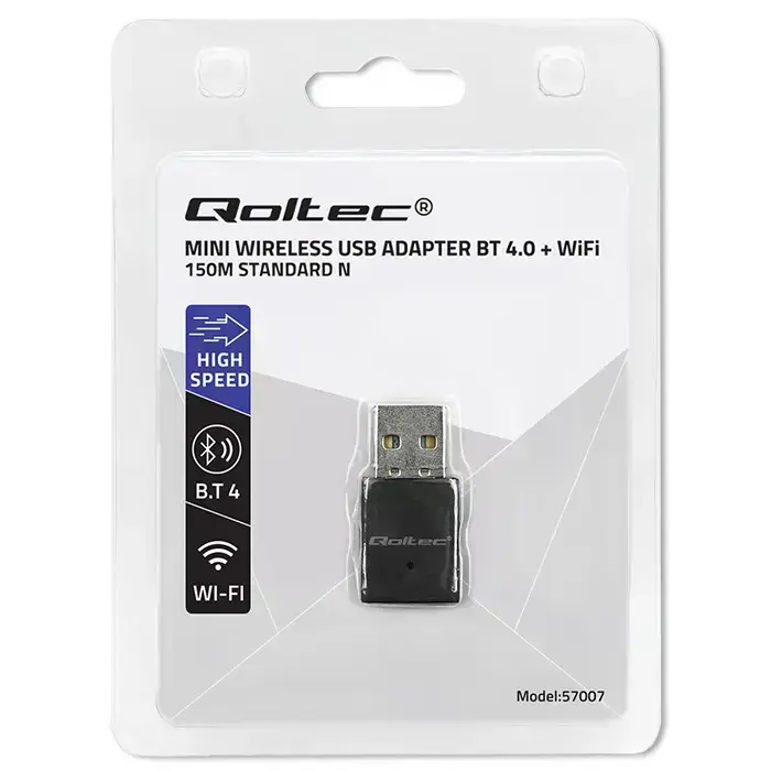 Qoltec Wireless Mini Bluetooth USB WiFi Adapter Фото num