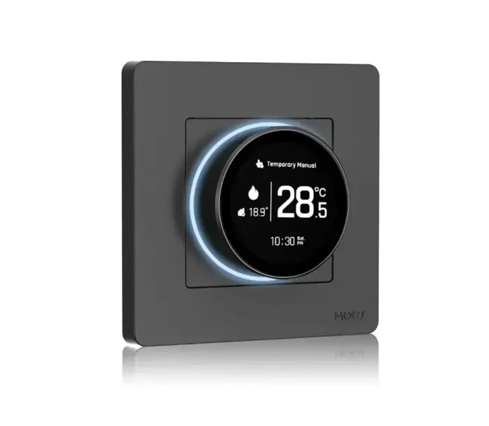Vieds termostats zemgrīdas ūdens vārstiem, tumši pelēks, ZigBee, TUYA