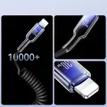Joyroom S-A43 Crystal-Clear Series 30W USB-C - Lightning spiral cable 1.5m - black Foto 7
