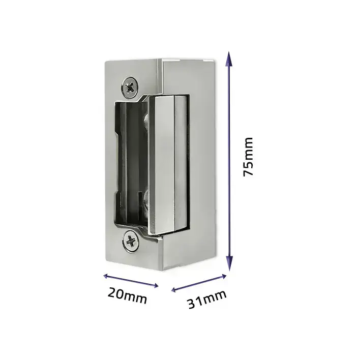 Qoltec Electric strike With lock and memory | 12V | Stainless steel Foto 4