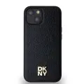 DKNY PU Leather Repeat Pattern Stack Logo MagSafe Case for iPhone 14 Black — Фото 1