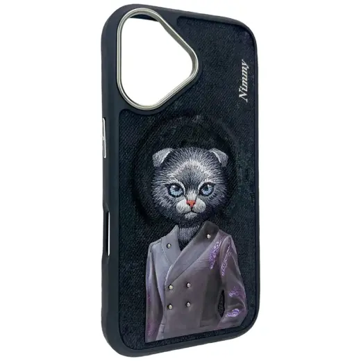 Nimmy Magnetic fashion cute pet phone case for iPhone 16 black Photo