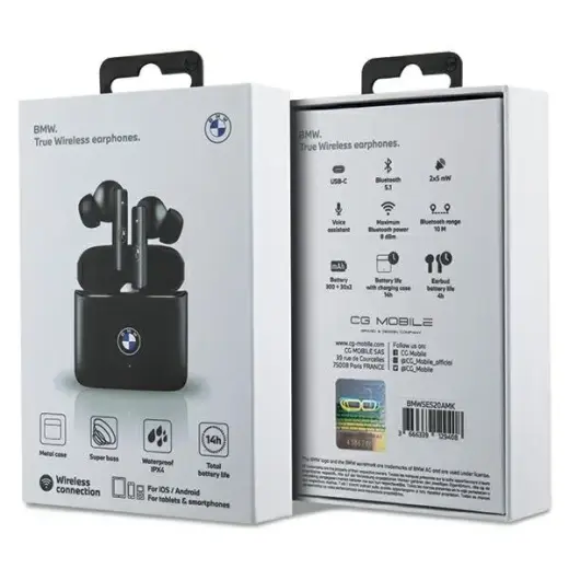BMW słuchawki Bluetooth BMWSES20AMK TWS + stacja dokująca czarny|black Signature Foto 5