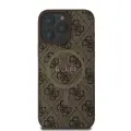 Guess PU Leather 4G Colored Ring MagSafe Case for iPhone 16 Pro Max Brown — Photo 1