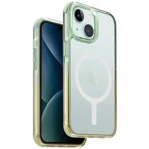 UNIQ etui Combat Duo iPhone 15 6.1" Magclick Charging zielono-żółty|sea green-soft yellow Foto 1