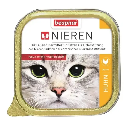 Полнорационный корм для кошек (паштет) : Beaphar Nierdieet HUHN 100G. Фото num