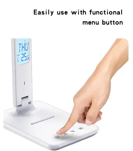 Yesido Desktop lamp DS20 induction with LCD display white Фото num