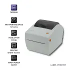 Qoltec Label printer LTP-0243 | thermal | High Speed | 203 dpi | USB | LAN Foto 4