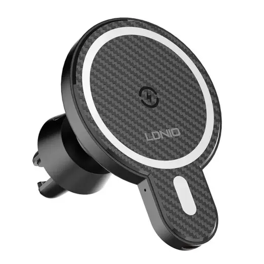 LDNIO Car Mount ,MA20 with inductive charger 15W and metal ring (Black) Photo