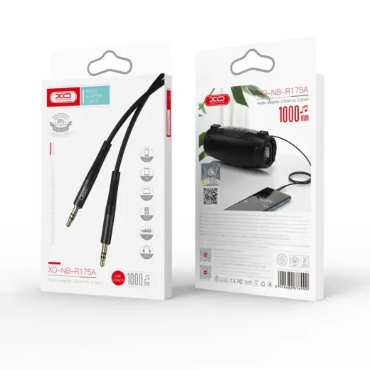 XO cable audio NB-R175A jack 3,5mm - jack 3,5mm 1,0 m black Foto 3