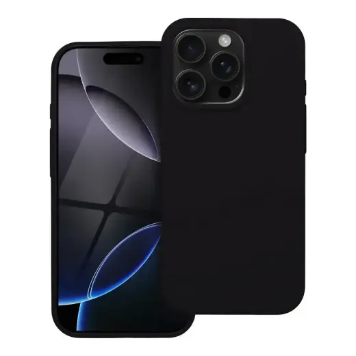 Silicone maciņš telefonam iPhone 16 Pro melns
