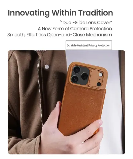 Nillkin Qin Book PRO Case for Apple iPhone 17 Pro Max Brown Photo