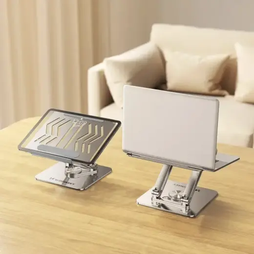 Wozinsky WRS-CPY84SS Aluminum Laptop and Tablet Stand + Free Smartphone Stand - Silver Foto 12