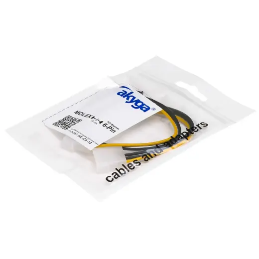 Adapter with cable Akyga AK-CA-13 2x Molex (m) | PCI-E 6 pin (m) 15cm Photo