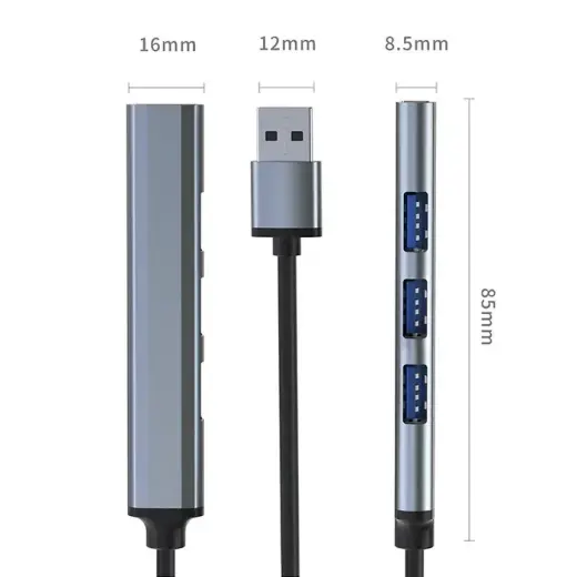 HUB adapter USB 3.0 4in1, USB 3.0, 3x USB 2 Фото num