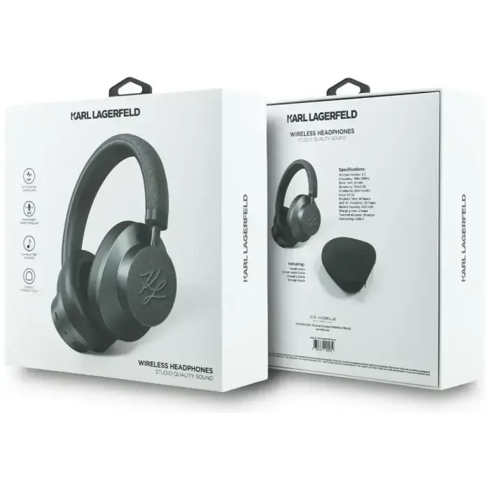 Headphones Karl Lagerfeld Grained Initials Bluetooth ANC gray Foto 7