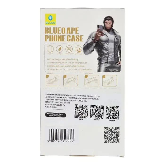 BLUEO APE Phone Case - Apple iPhone 16 gray Photo