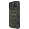 Guess PU Leather 4G Colored Ring MagSafe Case for iPhone 16 Pro Max Brown — Photo 2