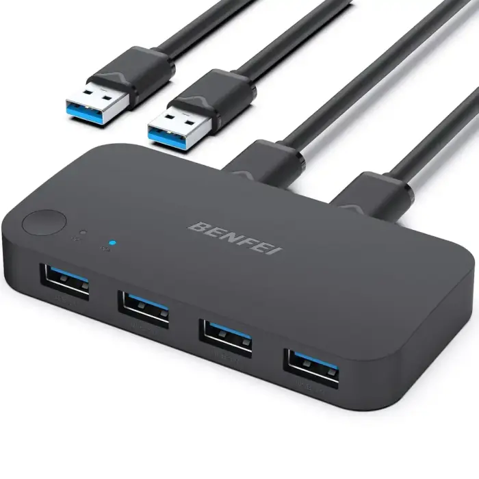Benfei KVM pārslēdzējs USB-A uz USB 3.0 | melns