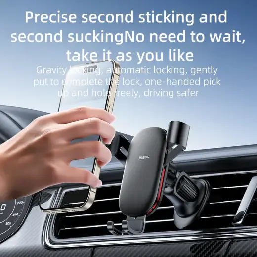 Yesido Gravity car holder C243 to air vent black Foto 2