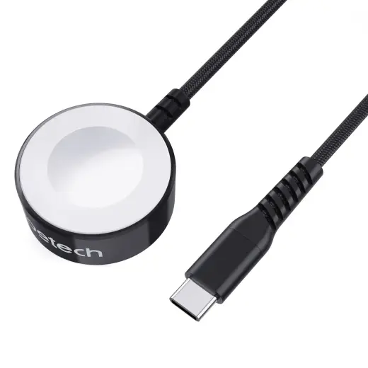 Choetech T319 MFI 5W wireless charger for Apple Watch + USB-C cable - black Foto 11